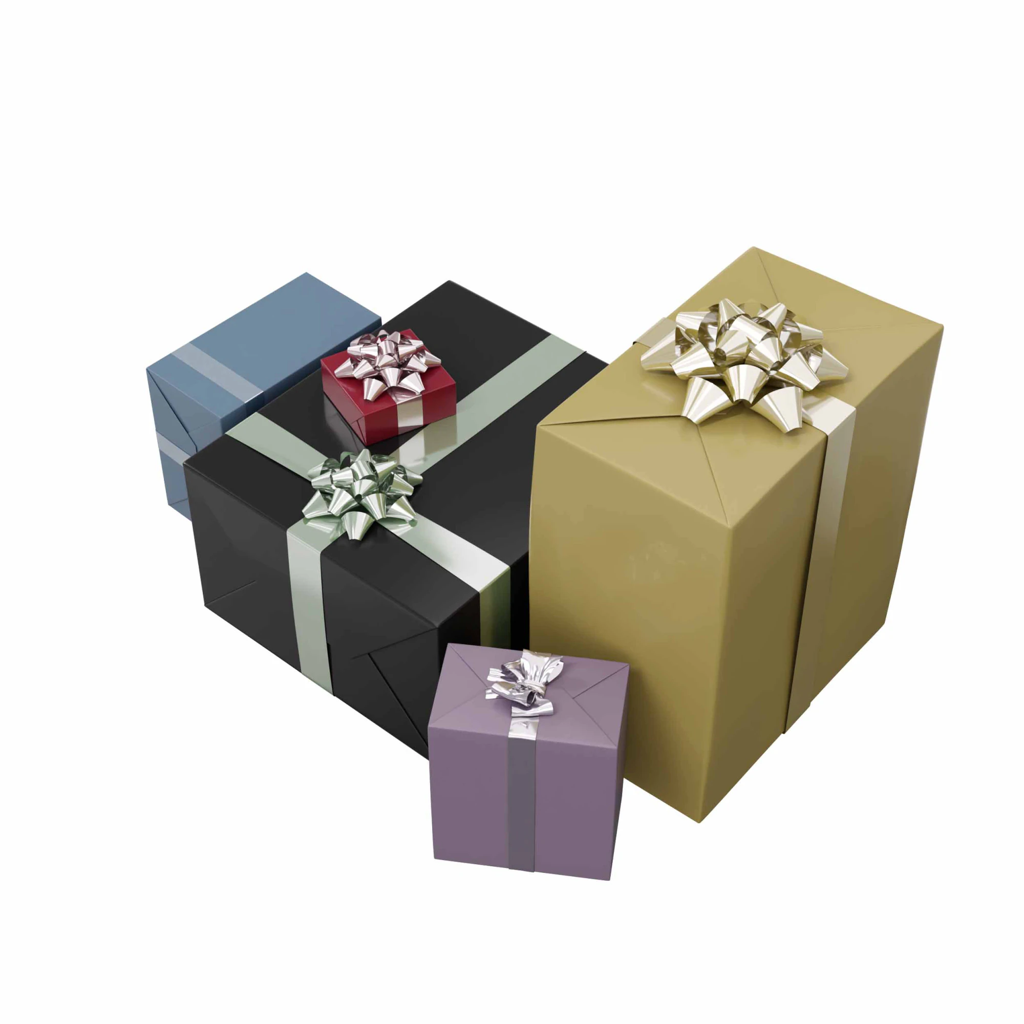Colourful Gift box 11 3D Model .c4d .max .obj .3ds .fbx .stl .blend 