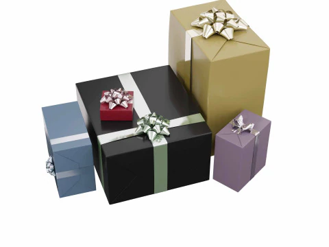Colourful Gift box 11 3D Model
