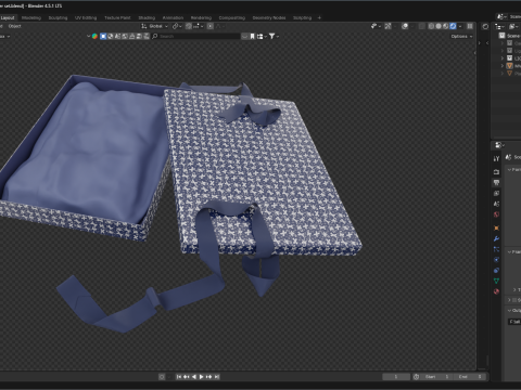 Kotak Hadiah Berwarna-warni 12 Model 3D