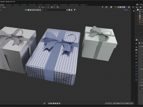 Caixa de presente colorida 14 Modelo 3D