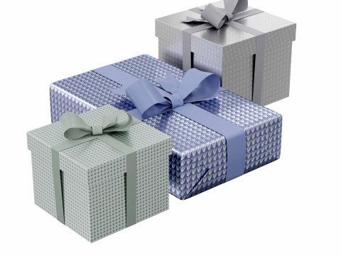 Caixa de presente colorida 14 Modelo 3D