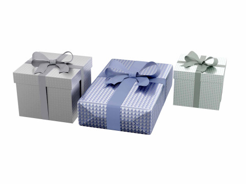 Caixa de presente colorida 14 Modelo 3D