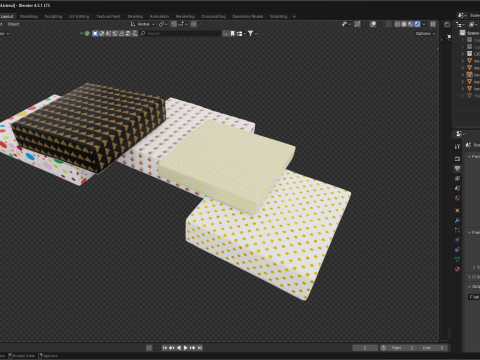 カラフルなギフトボックス 17 3Dモデル