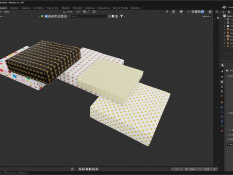Colourful Gift box 17 3D Model