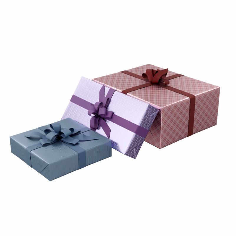 Барвиста подарункова коробка 18 3D Модель .c4d .max .obj .3ds .fbx .stl .blend