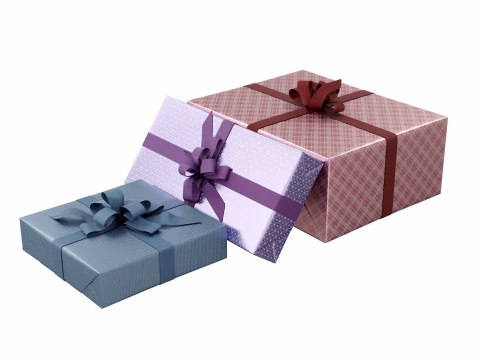 Красочная подарочная коробка 18 3D Модель