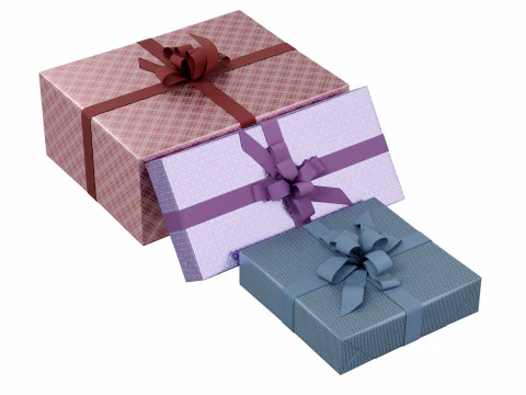 Colourful Gift box 18 3D Model