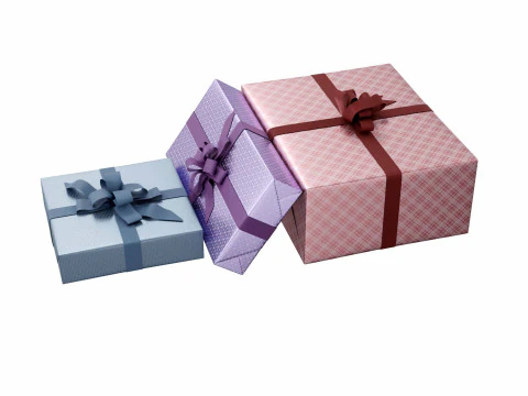 Colourful Gift box 18 3D Model
