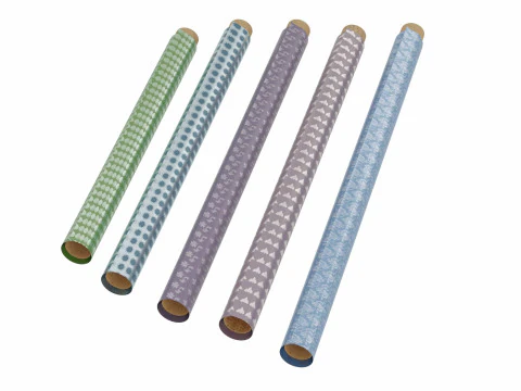 Gift Wrapping Paper Roll 3D Model