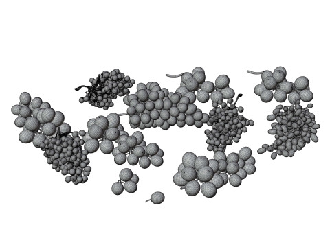 हरे और काले अंगूर 3D मॉडल