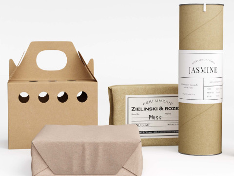 Макет упаковки паперової коробки для їжі 3D Модель