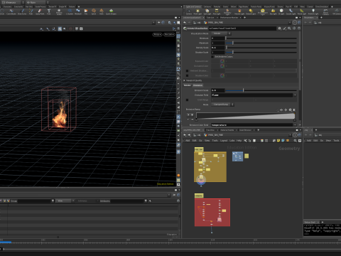 Simulazione del fuocoHoudiniScena personalizzabile Modello 3D