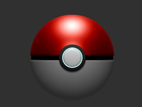 Pokeball 3D Modell