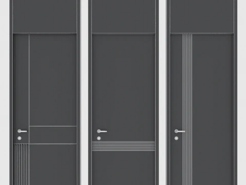 Door set 01 3D Model