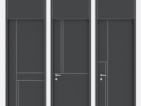 Door set 02 3D Модель