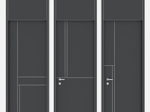 Door set 02 3D Model