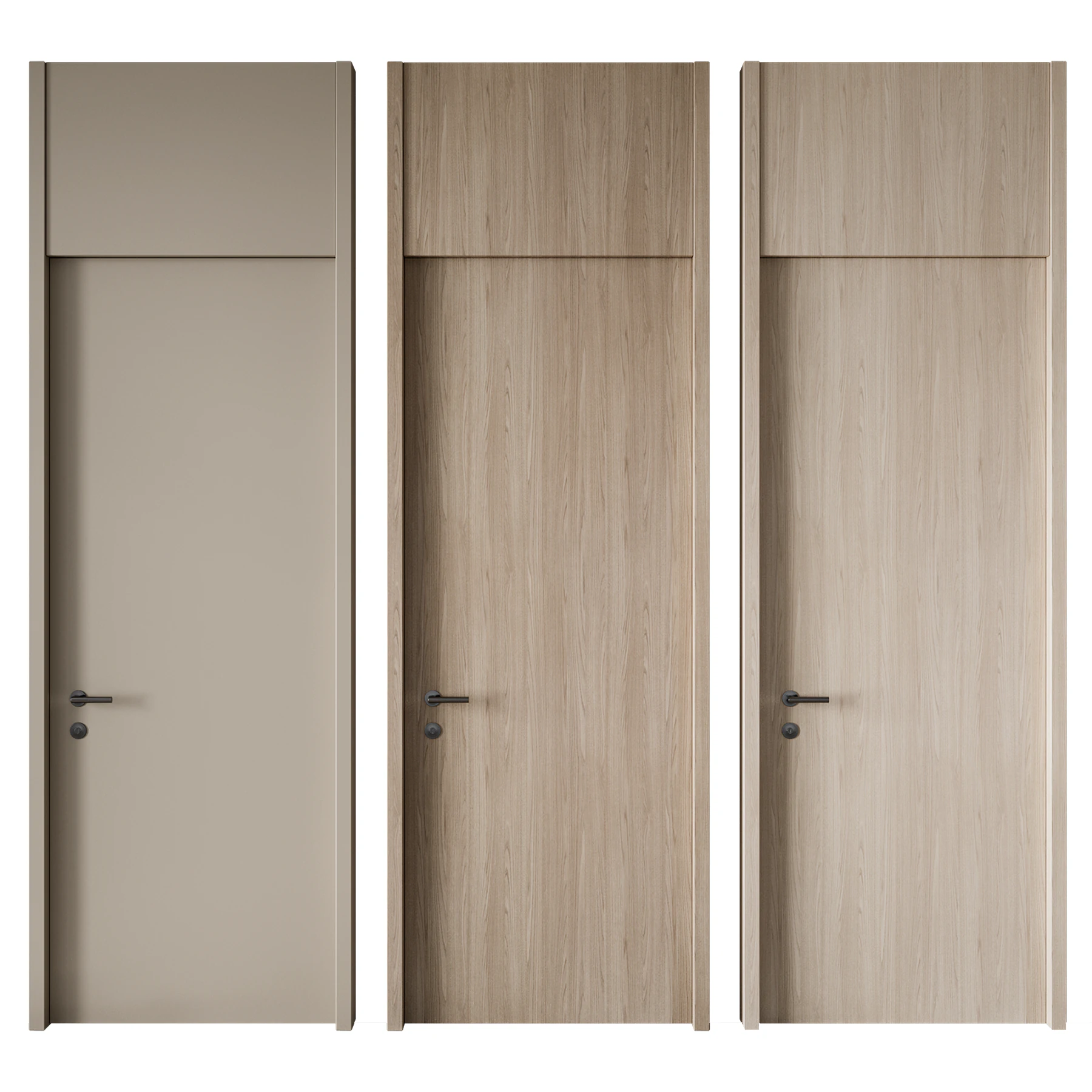 Door set 03 3D Model .c4d .max .obj .3ds .fbx .stl .blend 