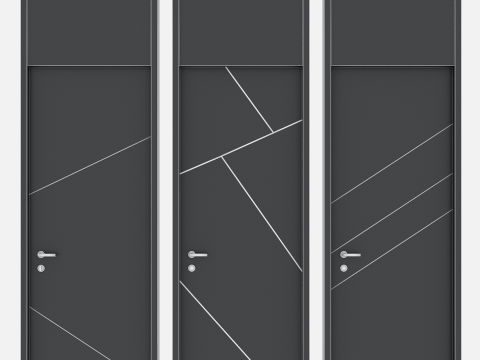 Door set 04 Model 3D