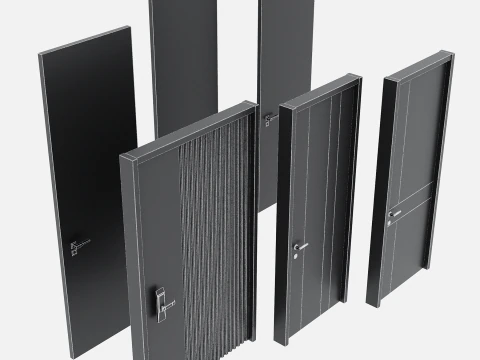 Door set 07 3D Model