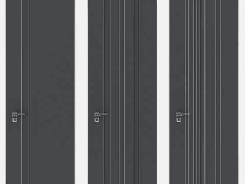 Door set 08 3D Model