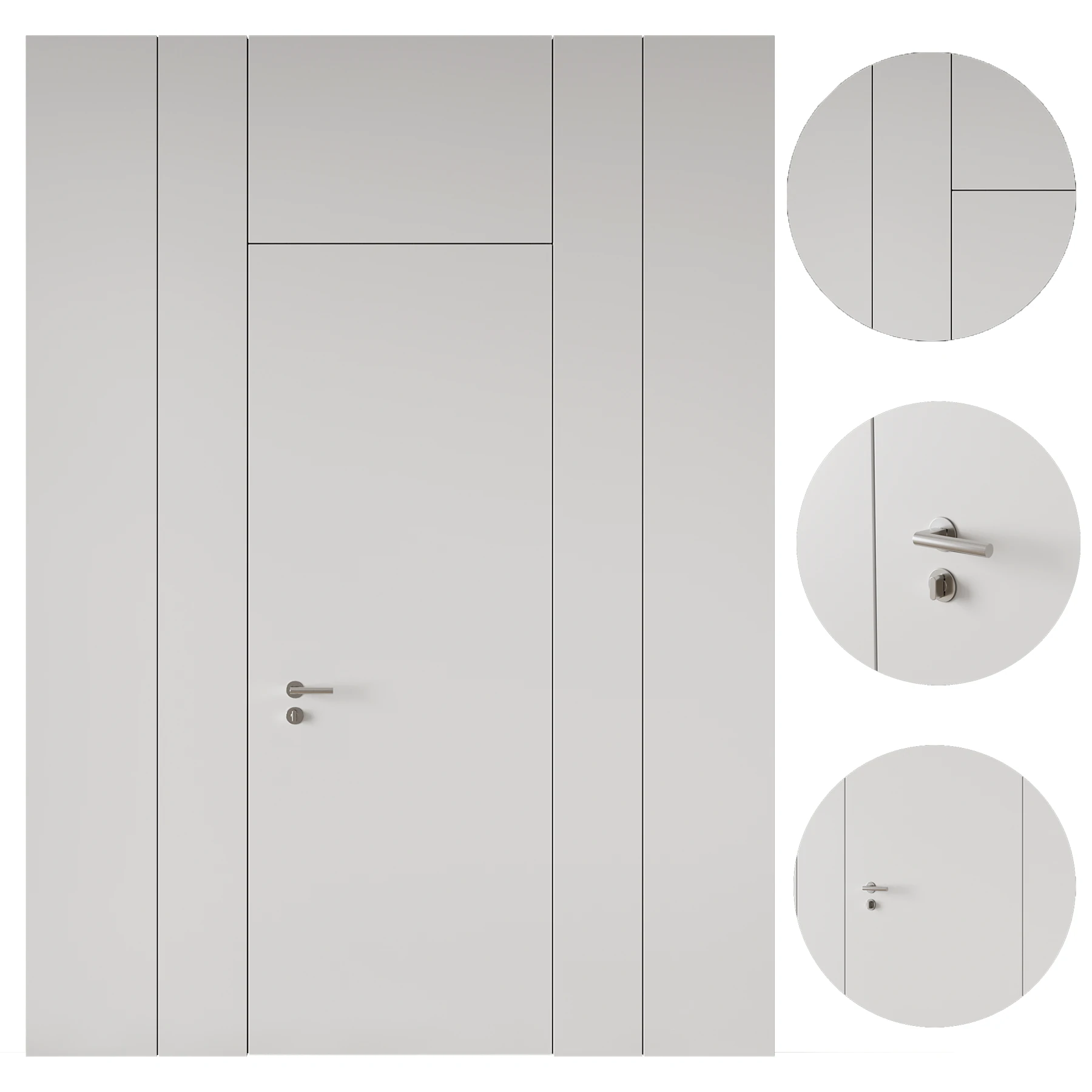 Door set 14 3D Model .c4d .max .obj .3ds .fbx .stl .blend