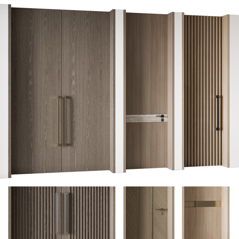 Door set 20 Modello 3D .c4d .max .obj .3ds .fbx .stl .blend