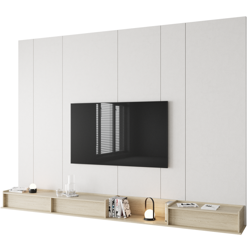 TV wall panel 01 Modèle 3D .c4d .max .obj .3ds .fbx .stl .blend 