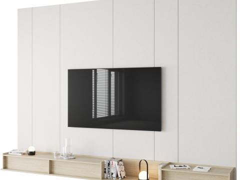 TV wall panel 01 3D Modell