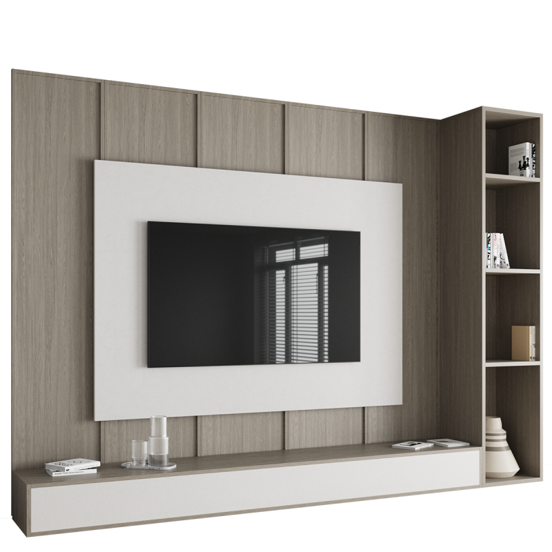 TV wall panel 02 Model 3D .c4d .max .obj .3ds .fbx .stl .blend 