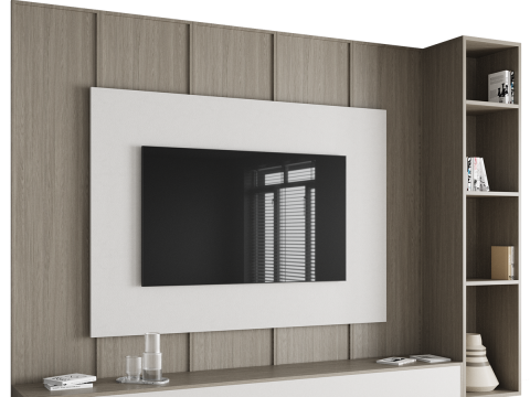 TV wall panel 02 Modello 3D