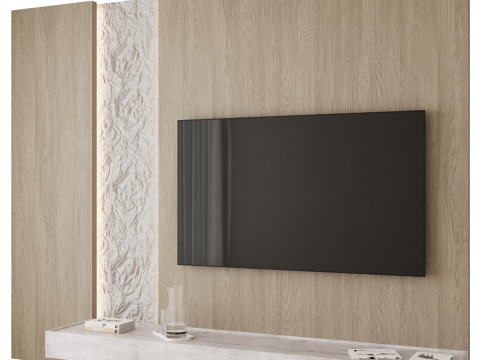 TV wall panel 004 Model 3D