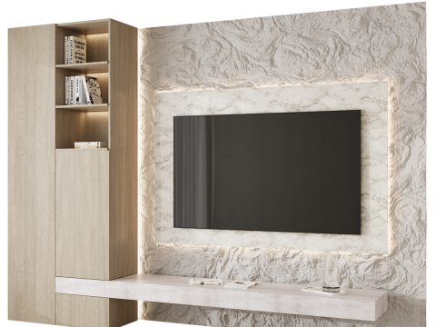 TV wall panel 05 3Dモデル