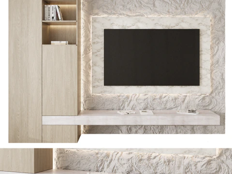 TV wall panel 05 3D Model