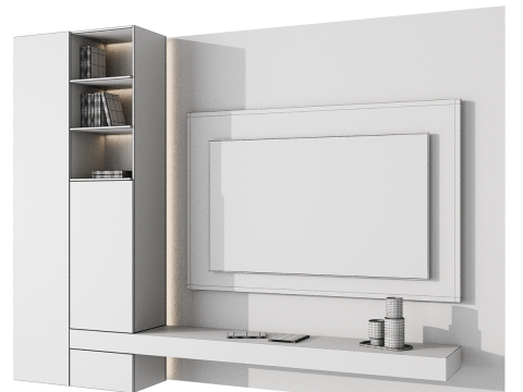 TV wall panel 05 Modèle 3D