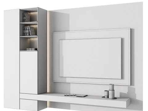 TV wall panel 05 3D Model