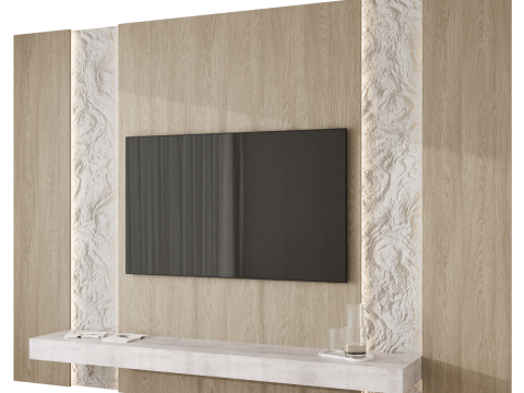 TV wall panel 06 Modelo 3D