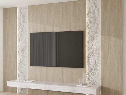 TV wall panel 06 Model 3D
