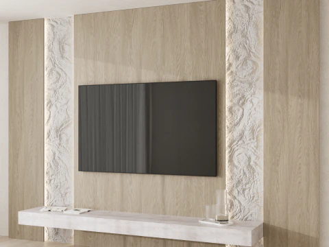 TV wall panel 06 3D Model