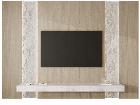 TV wall panel 06 Model 3D