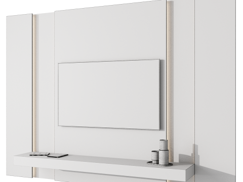 TV wall panel 06 Model 3D