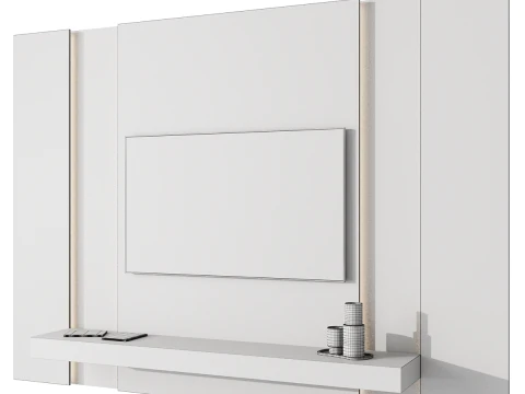 TV wall panel 06 3D Model
