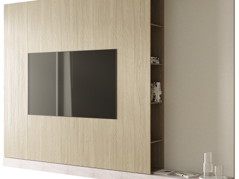 TV wall set 07 3D Модель