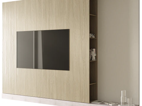 电视墙套装07 3D 模型