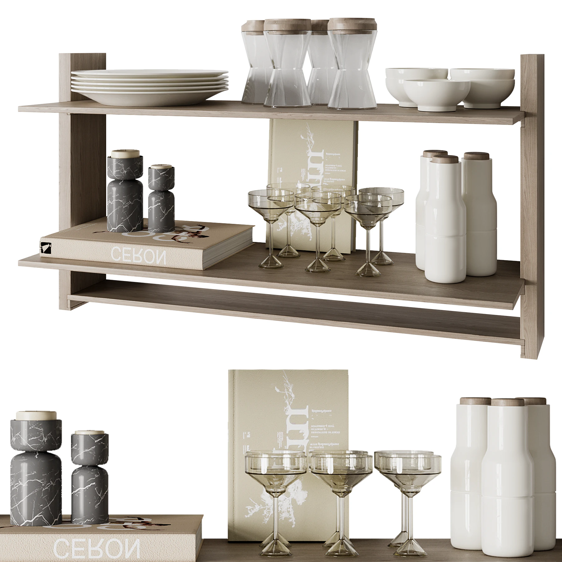 Kitchen decore 02 3D Model .c4d .max .obj .3ds .fbx .stl .blend 