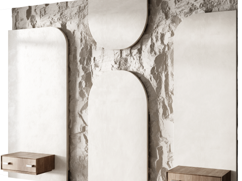 Headboard wall panel 001 Modelo 3D