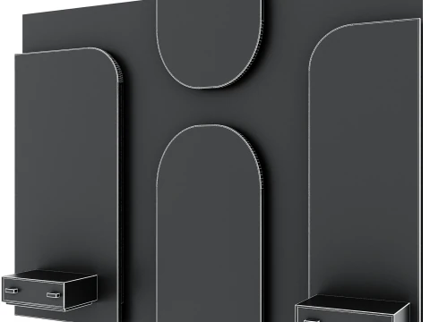 Headboard wall panel 001 3D Model