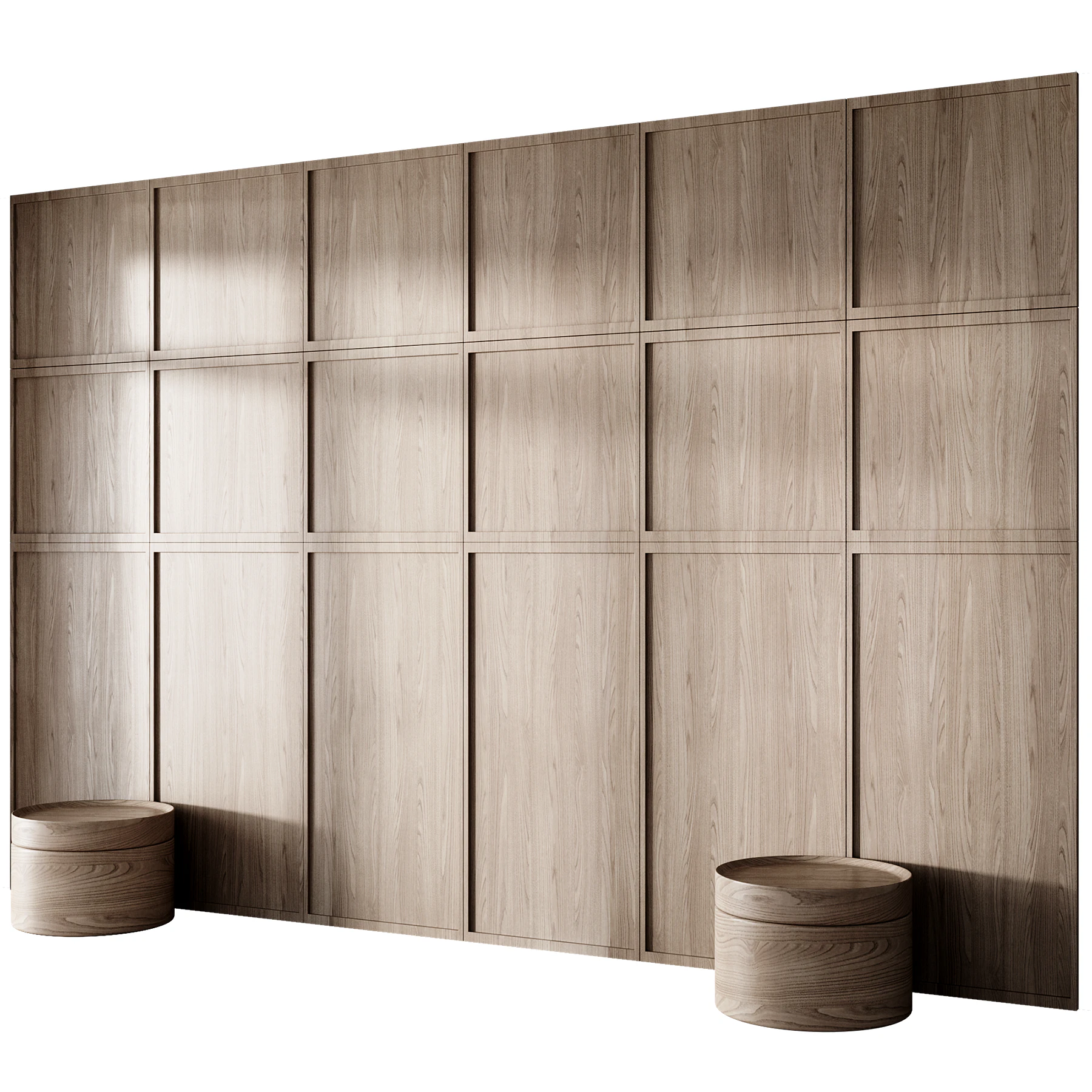 Headboard wall panel 003 3D Model .c4d .max .obj .3ds .fbx .stl .blend 