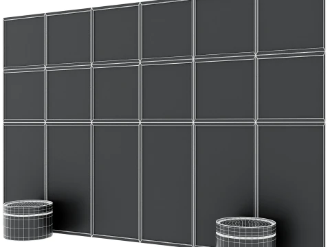 Headboard wall panel 003 3D Model