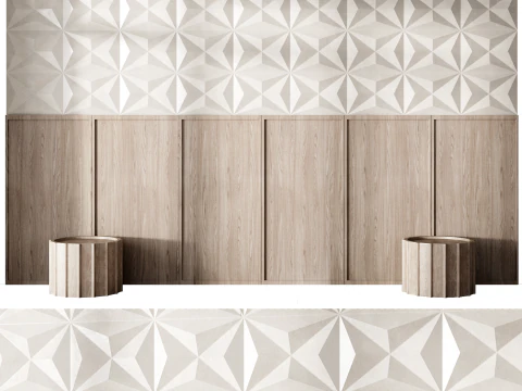 Headboard wall panel 004 3D Model