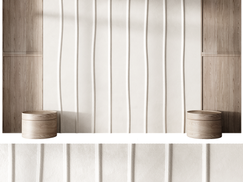 Headboard wall panel 005 Modello 3D